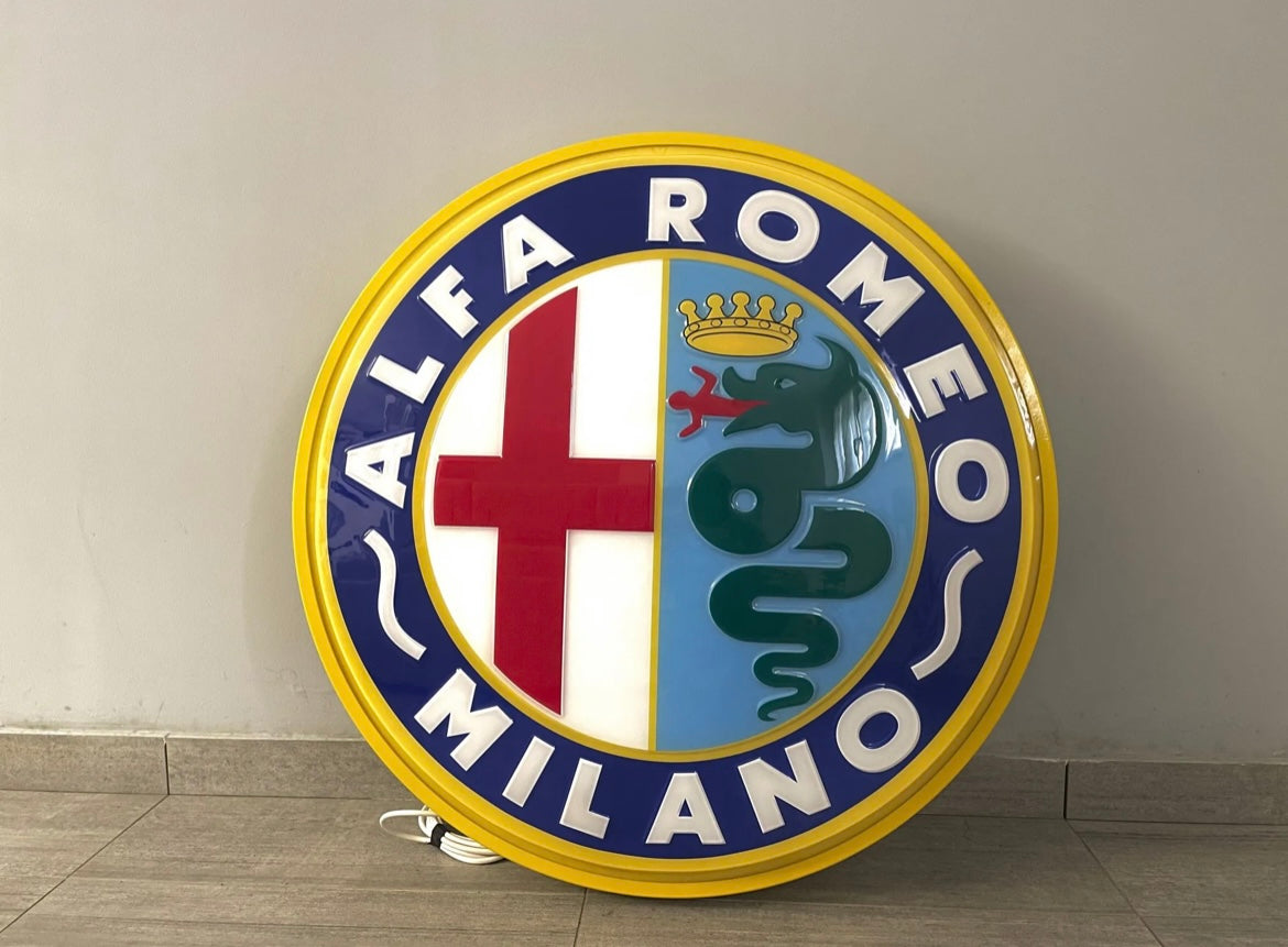 Insegna luminosa Alfa Romeo 1970
