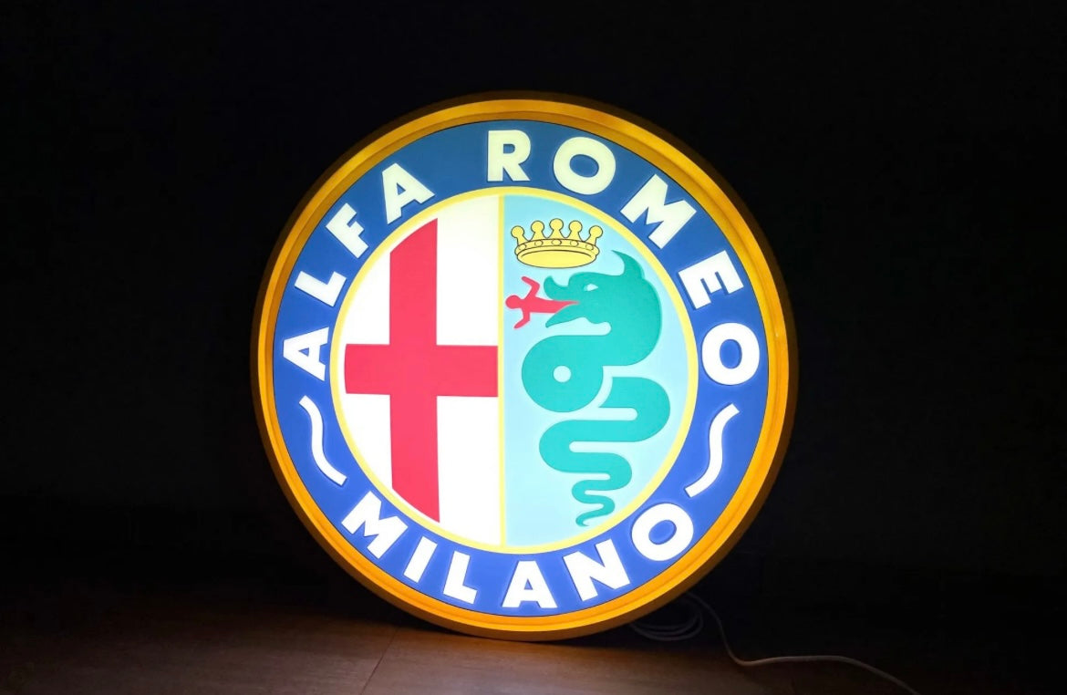 Insegna luminosa Alfa Romeo 1970