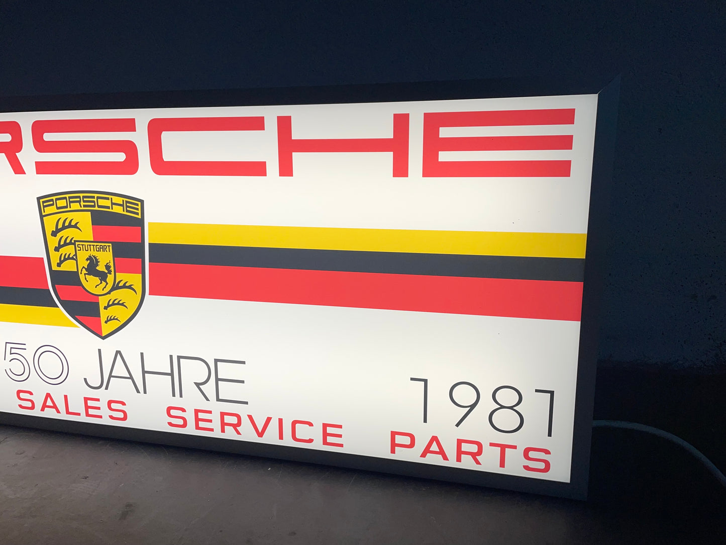 Insegna luminosa Porsche 50th Jahre