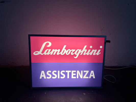 Insegna luminosa Lamborghini Assistenza