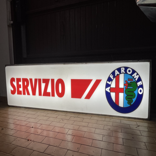 Insegna luminosa Alfa Romeo Servizio